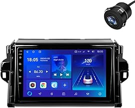 Modorwy Car Android System|OS 13 Stereo| 9 Inch QLED HD IPS Touch | 2GB & 32GB | Double Din Car Multimedia Player | Bluetooth Wi-Fi | incl. AHD Rear Camera & Frame Compatible with Toyota Fortuner New