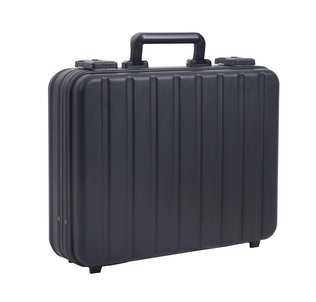 Black Aluminum Money Briefcase for Cash Metal Briefcases for Men Business Attache Hardside Case