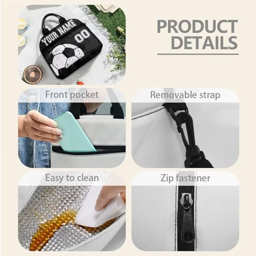 Soccer Ball Black Camo Custom School Backpack Set for Pre-School Kids Girls Boys Casual Book Bag Bookbag Lunch Box Water Bottle Bag Pencil Pen Bags Shoulder Crossbody Handbags, 4 Pcs3