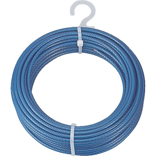 TRUSCO メッキ付ワイヤーロープ PVC被覆タイプ Φ2mmX20m トラスコ中山