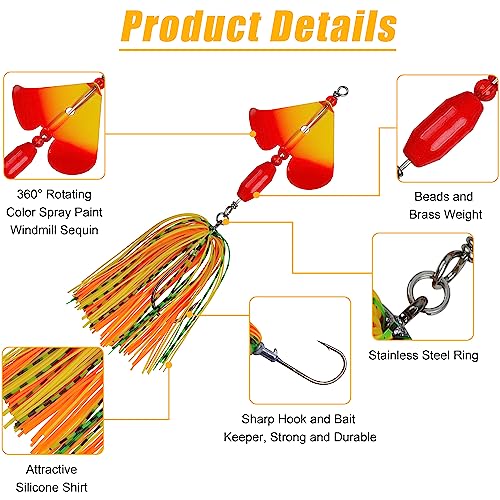 Spinnerbaits kit de leurres de pêche au bar et brochet en eau douce