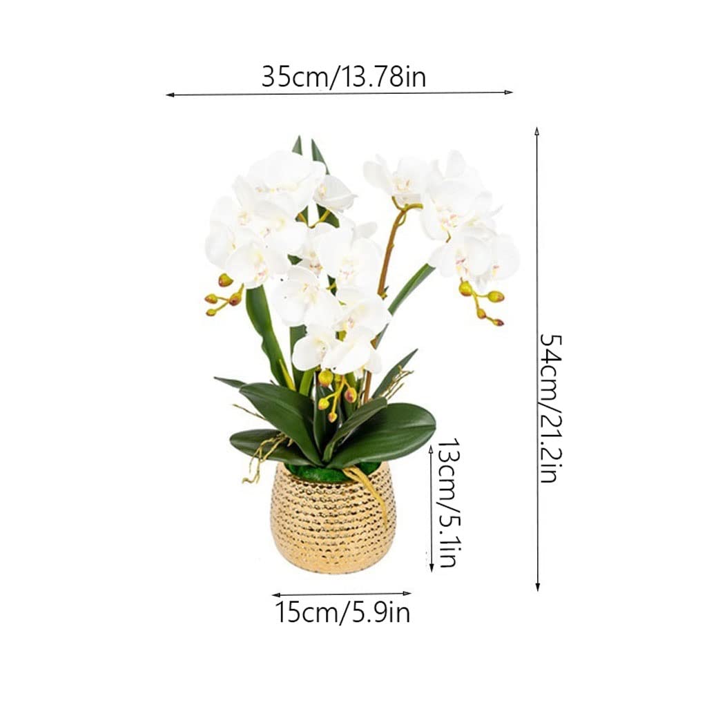 sztuczne kwiaty doniczkowe, Sztuczny Kwiat Phalaenopsis Modny Fałszywy Kwiatowy Doniczkowy Dekoracja Kwiatowa Kompozycje(A)