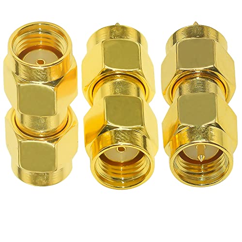 TUOLNK SMA Male to RP-SMA Male Adapter, SMAJ to RPSMAJ RF Coaxial Connector, 50Ω, for WiFi Router FPV Drone, Signal Booster