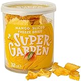 Mango (32 g) Super Garden mango liofilizado - Snack saludable - Producto 100% puro y natural - Apto para veganos - Sin azúcares, aditivos artificiales ni conservantes añadidos - Sin gluten - No OMG