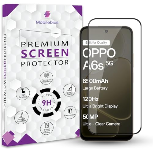 Image of Premium Tempered Glass Screen Protector Guard For Oppo A6s 5G (6.75 Inch, Pack of 1) | Edge to Edge Coverage With Easy to installation kit