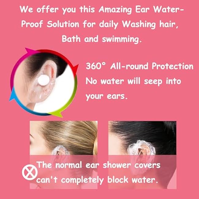 Shower Swimming Ear Covers Baby Adults Water Proof Ear Swimming Plugs Safety Ear Protection for Shower Swimming Use