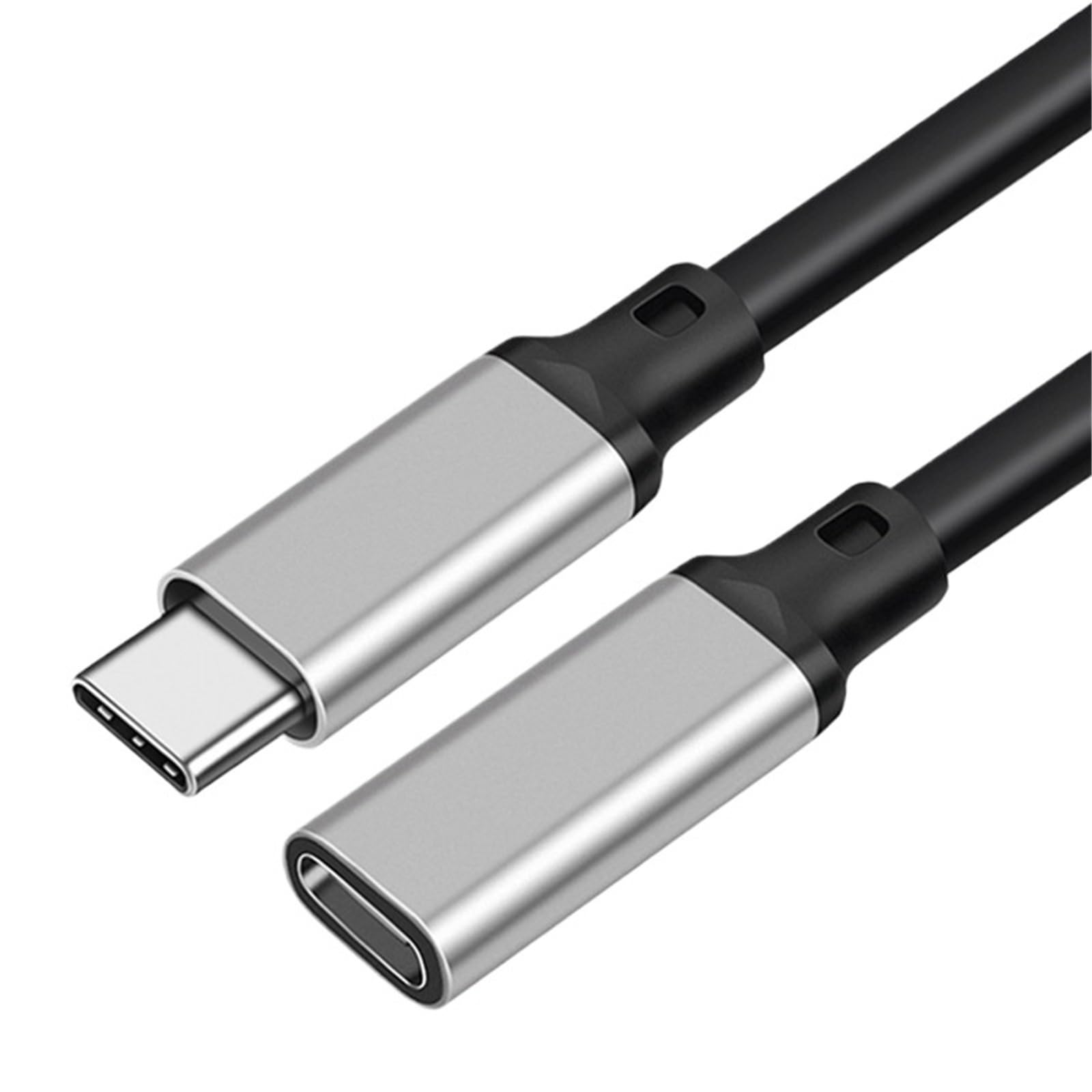 Kabel przedłużający USB C 5A PD 100W żeński na męski, kabel do ładowania typu C (3m, UC-300-szary)