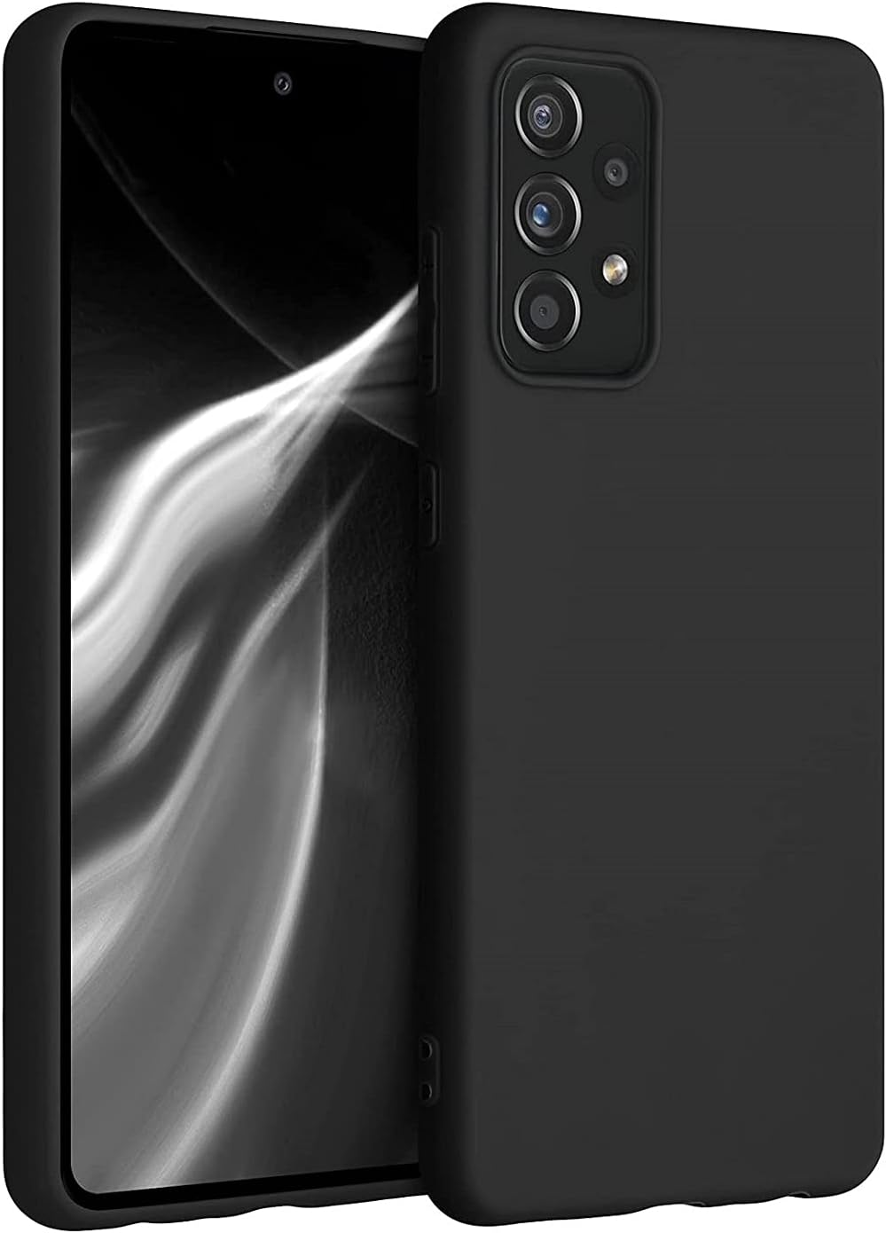 YoYoTech Soft TPU Matte Finish Shockproof Protective Case Cover designed for Samsung Galaxy A72 4G and 5G(Black)