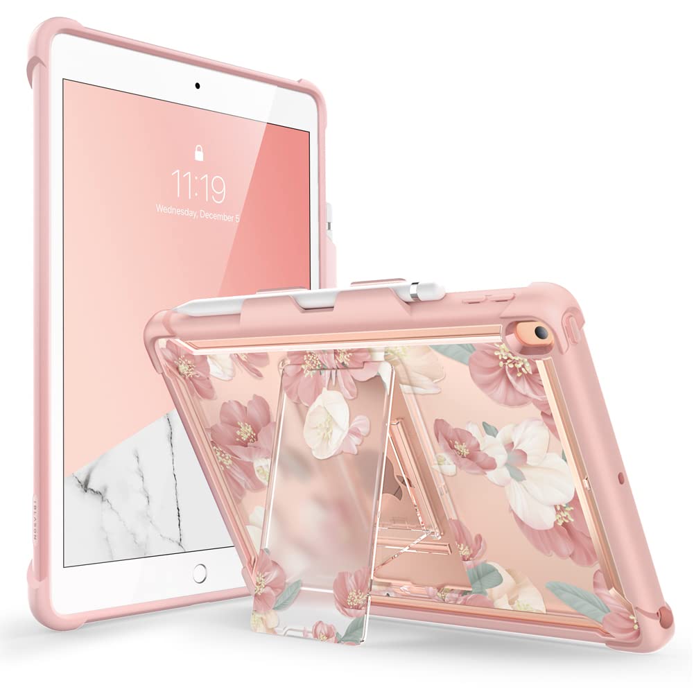 i-Blason Halo Case for iPad 9th/8th/7th Generation, iPad 10.2 (2021/2020/2019 Release), Slim Clear Protective Cases with Built-in Kickstand & Inner TPU Bumper (Windflower/Peach) (B09H6TL3YC) Amazon Price History, Amazon Price Tracker