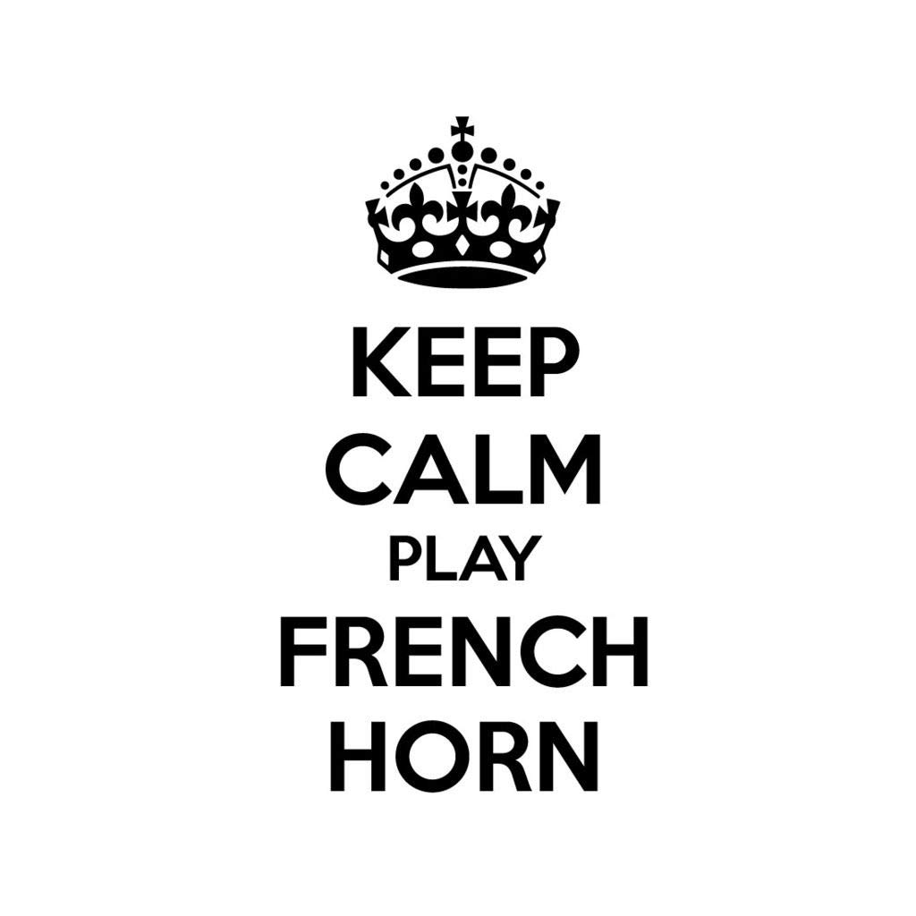 PressFans - Keep Calm Play French Horn Car Laptop Wall Sticker