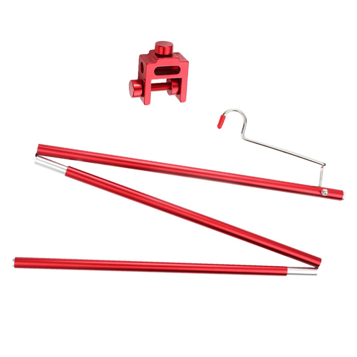 Toyvian Folding Lamp Stand for Outdoor Camping Lightweight Aluminum Alloy Table Lantern Pole Stable and Durable Light Holder for Picnics Hiking and Travel