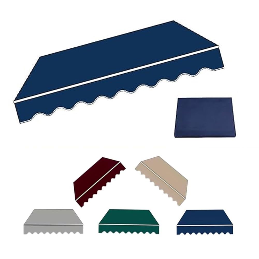 GJZQDKX Replacement Canopy Fabric for Patio Umbrella 4x2.5m Retractable Cover Outdoor Shade Awning Waterproof UVResistant Blue 15x11.5ft/4.5x3.5m
