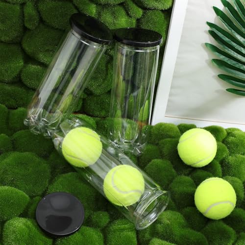 Soporte para balones de tenis en PVC transparente con estructura estable de 3 piezas 4