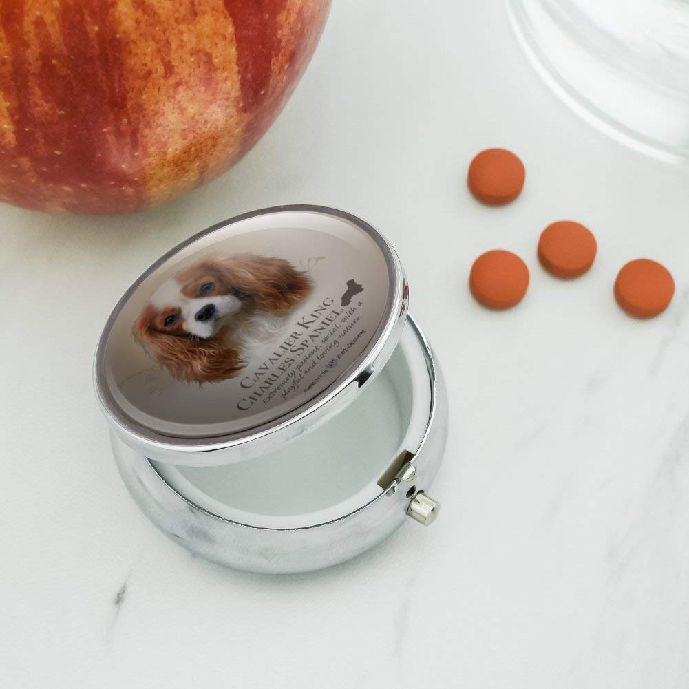 Cavalier King Charles Spaniel Dog Breed Pill Case Trinket Gift Box