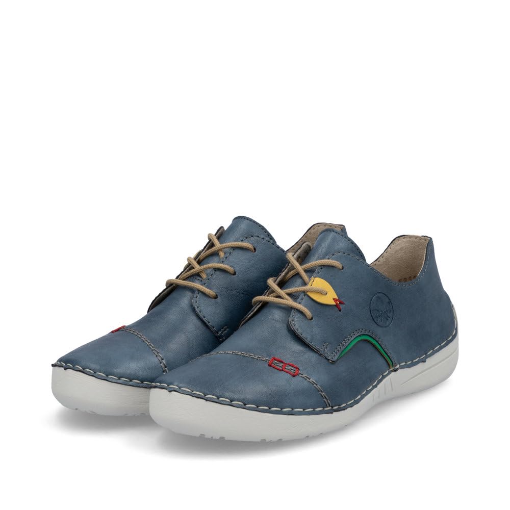 Rieker Femme Chaussures à Lacets 52528, Dame Chaussures Confortables