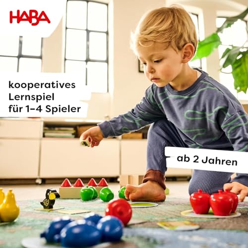 HABA Erster Obstgarten – Meine ersten Spiele: Brett- & Familienspiel rund um Farben und Formen, Holzspielzeug-Spieleklassiker für Kleinkinder ab 2 Jahren – 1004655001 – Bild 4