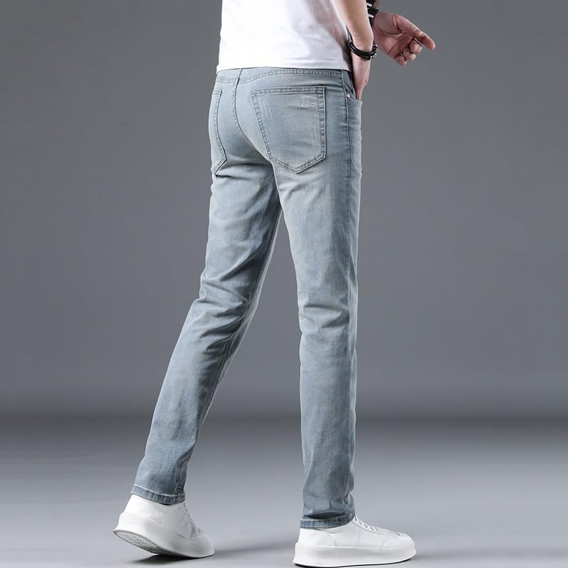 Skinny Stretch Jeans Casual Cotton Denim Slim-fit Pants Streetwear3