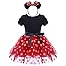 Bebé Niña Vestido de Fiesta Princesa Disfraces Tutú Ballet Lunares Fantasía Vestid Carnaval Bautizo Cumpleaños Baile para Infantiles Recién Nacido Disfraces de Princesa con Diadema 2-3 Años