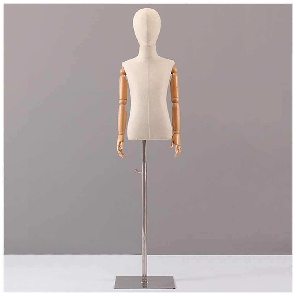 Kinder-Schaufensterpuppe, Torso, Kunststoffkörper Mit Armen, Kleiderform, Stabiler Ständer, Höhenverstellbar, Kinderbekleidungsdisplay, Cl, Bs,B-Small
