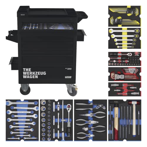 Werkstattwagen bestückt mit 9 Modulen | 7 Schubladen | No.142 | stabile Stahlblechkonstruktion | WGB