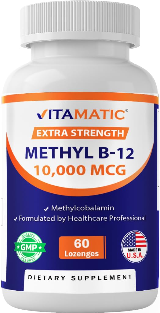 methylcobalamin b12 injection 10000 mcg Amazon.com: Vitamatic Methyl B12 (Methylcobalamin) 10,000 mcg – 60 Lozenges  – Superior Source of Vitamin B12 for Energy & Nerve Health : Everything Else