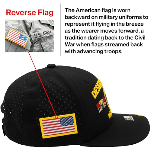 Image of Desert Storm Veteran Hat for Men Officially Licensed US Army Combat Veterans Embroidered Adjustable Baseball Cap
