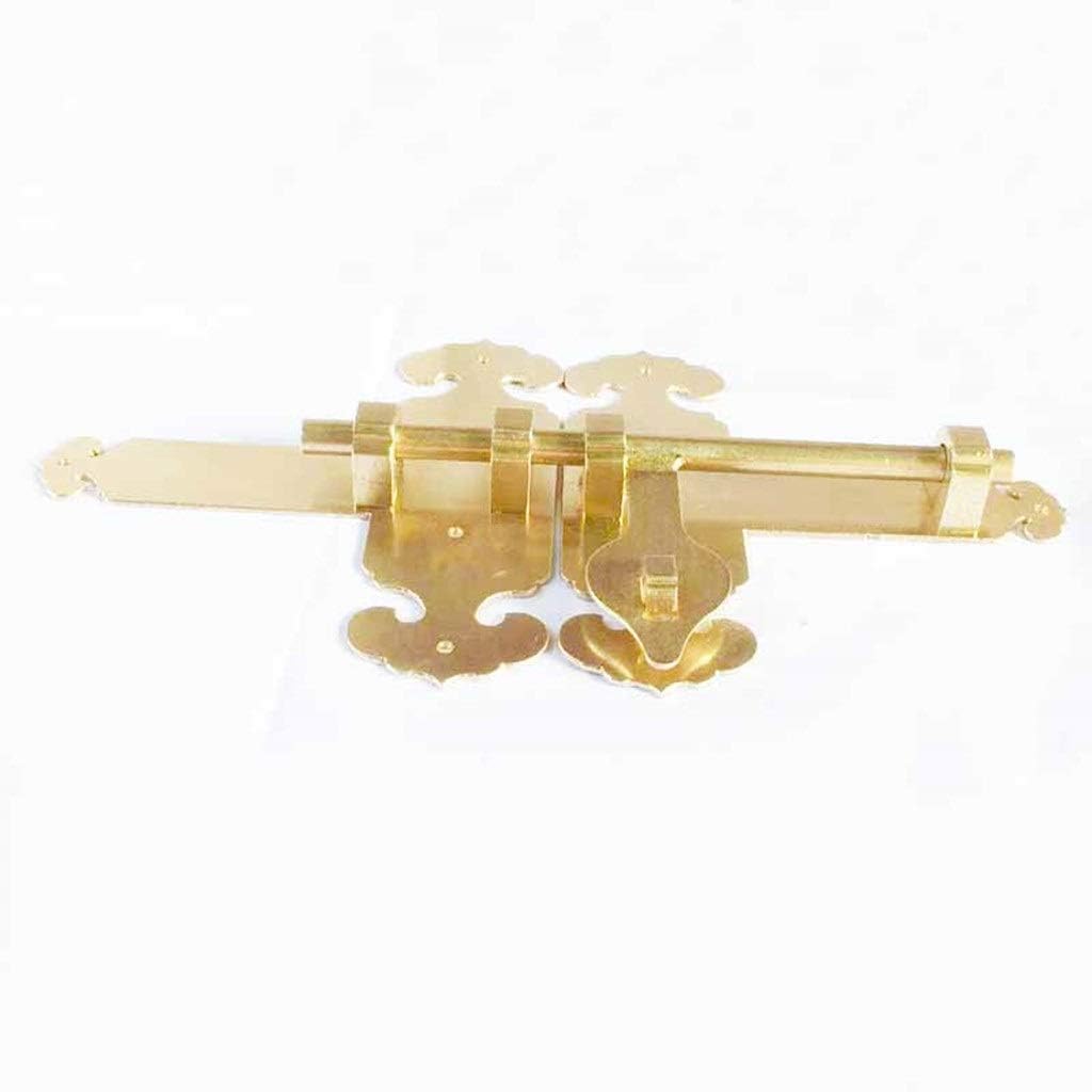 Security Solid Brass Sliding Door Bolt Wood Garden Gate Latch 32CM Length Antique Locks