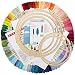 Hohoto Cross Stitch Kits, Embroidery kit Including 5 PCS Embroidery Bamboo Hoops, 100 Color Threads, 2 PCS 11.8 inches Aida Cloth and Needles Set