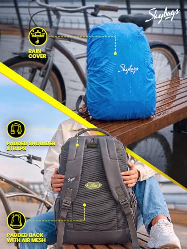Image of Skybags Quantum College Laptop Backpack for Men & Women | 34L Backpack with Rain Cover & Laptop Compartment | Office, College, School Backpack