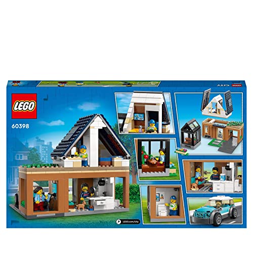 City Villetta Familiare e Auto Elettrica, Modular Building Set Casa delle Bambole con Macchina Giocattolo, Minifigure e Cucciolo, Giochi per Bambini e Bambine da 6 Anni 60398 - Lego - Immagine 7