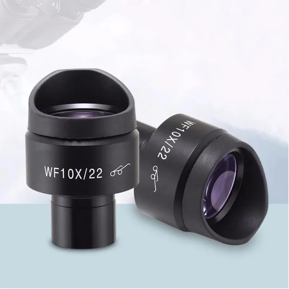 Kit de accesorios para microscopio Microscopio biológico WF10X, ocular gran angular, campo de visión, interfaz de 22MM, campo de visión ajustable de 23,2 MM, 1 Uds./2 uds. portaobjetos de microscopio(