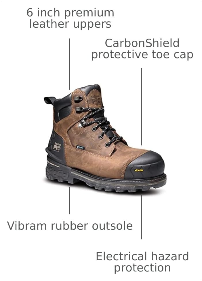 Image of Timberland PRO Men's Boondock HD 6 Inch Composite Safety Toe Waterproof Insulated Boots