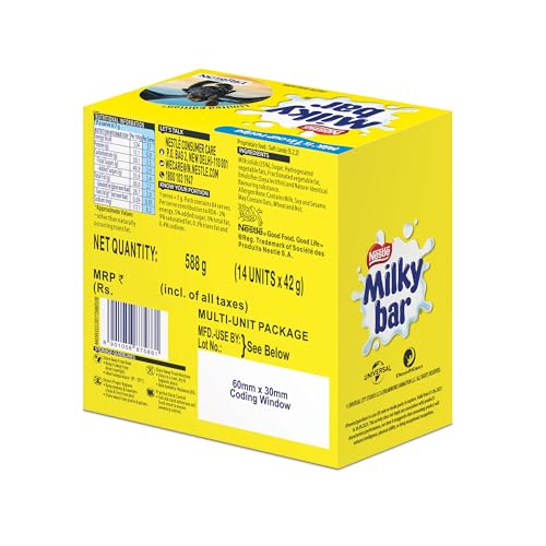 Image of MILKYBAR Yummy Creamy Treat - 42g Triangle Bar, 588g (Pack of 14 Units)