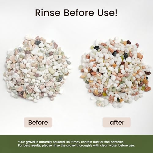 Image of CONSDAN 36 LBS Natural Gravel for Fish Tank, StoneCreek Betta Fish Aquarium Gravel, Vase Filler, River Rocks, Fish Tank Decorations, Perfect for Aquarium Decor, Fish Tank, Indoor Plant, Mixed Color