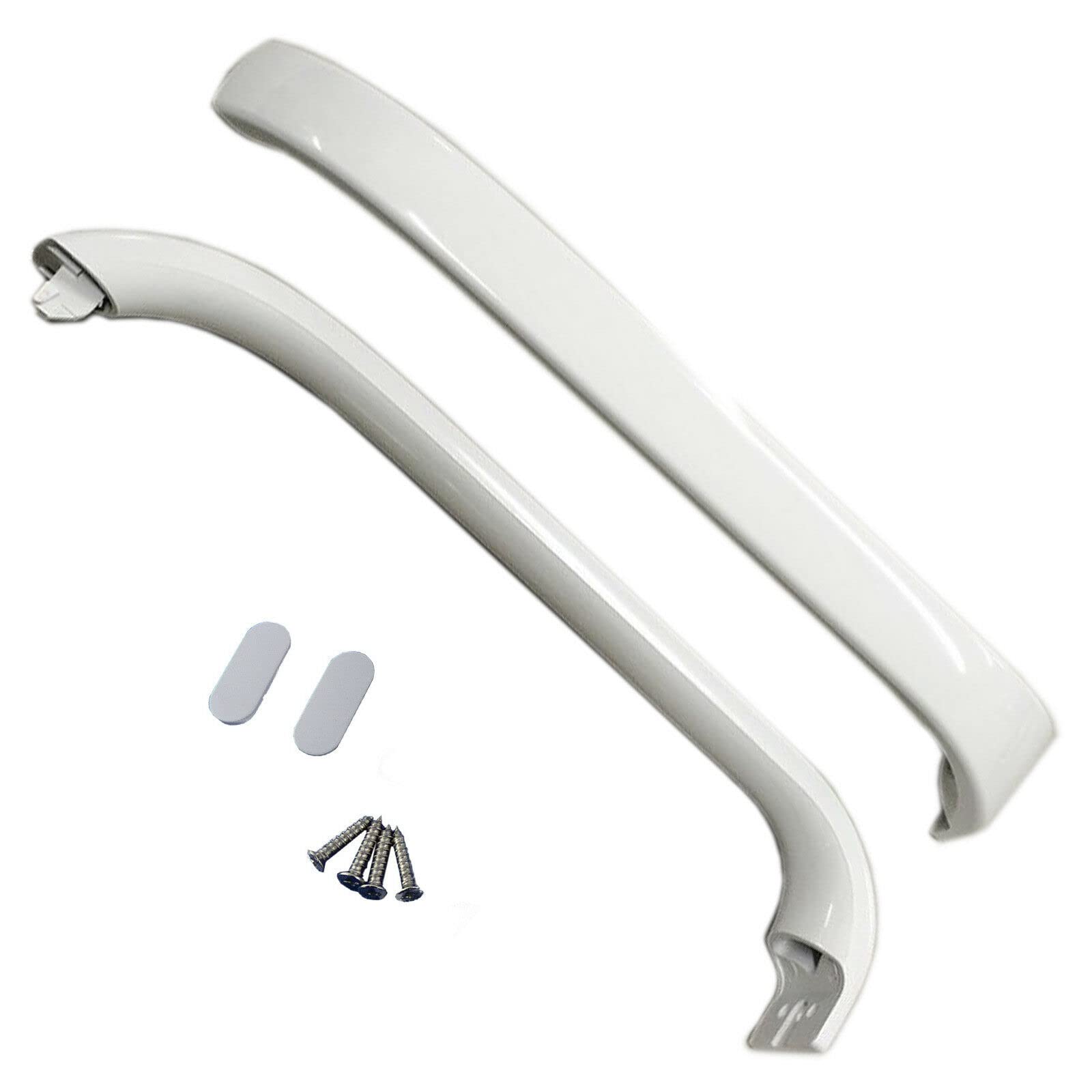 Place4parts White 2 X Door Handles For Bosch Fridge Freezer Replacement Ksv Kgs Kgu Kgv 320Mm