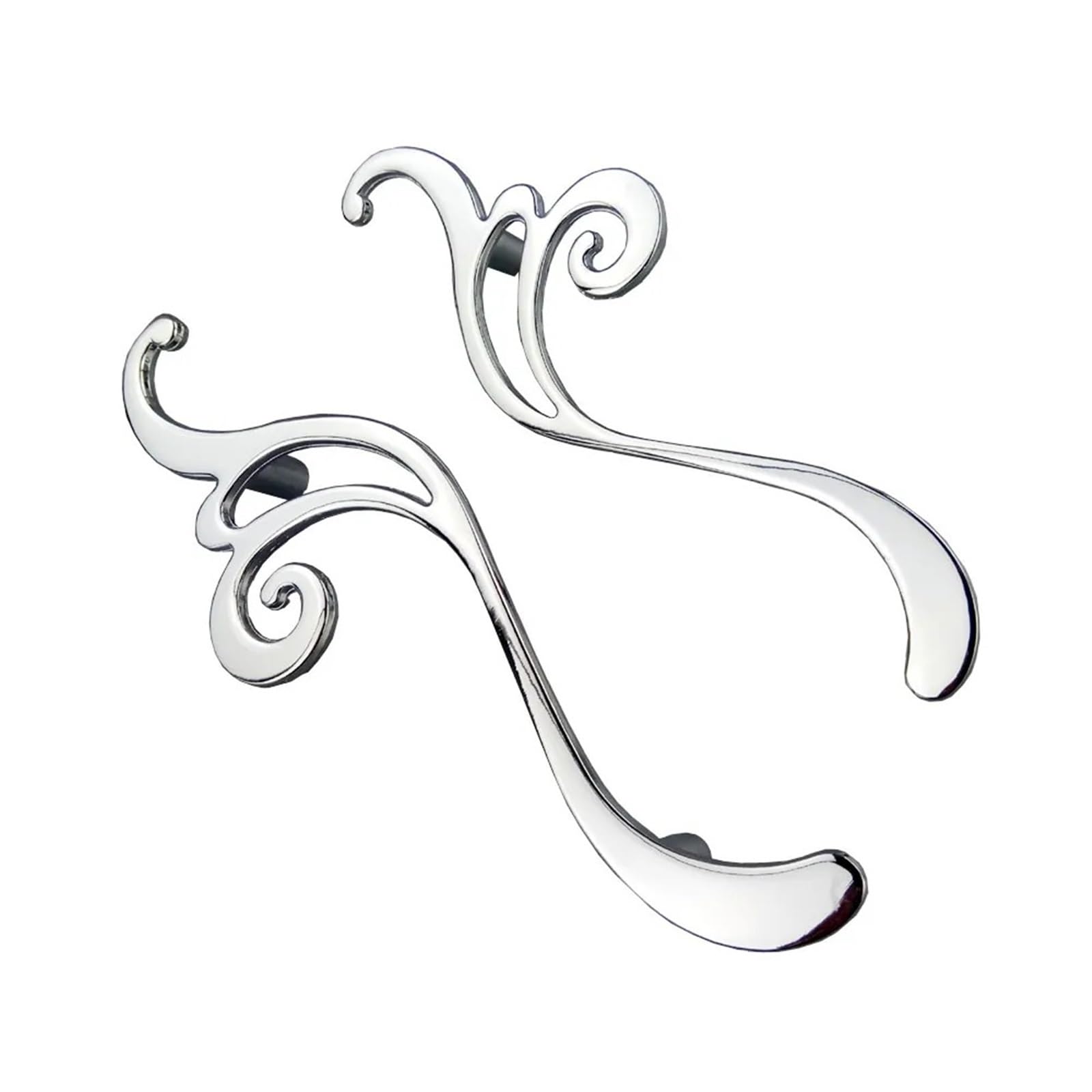 GIYXHU 1 Pair Modern Art Chrome Flower Handle Kitchen Cabinets Drawer Knob Wardrobe Cupboard Door Push Pulls for Cupboard(96mm)