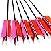 ZSHJGJR 30 Inch Archery Hunting Arrows Carbon Flu Flu Arrows Spine 500 Target Practice Arrows with 4pcs Turkey Feather Replaceable Arrowhead for Outdoor Hunting Shooting 6/12pcs (12, Four Color)