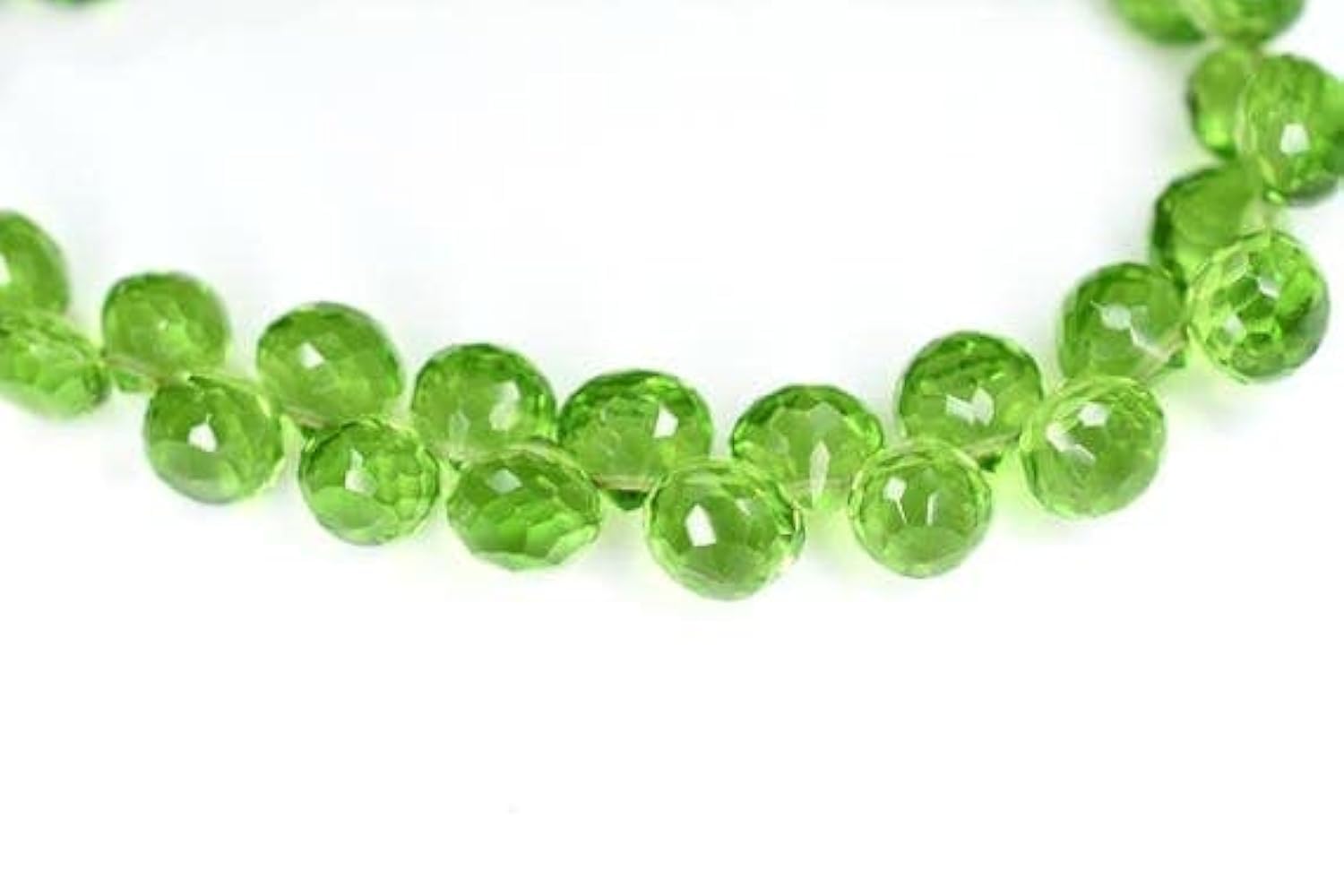 Peridot Quartz Faceted Onion perles idéales pour créer des bijoux d'été
