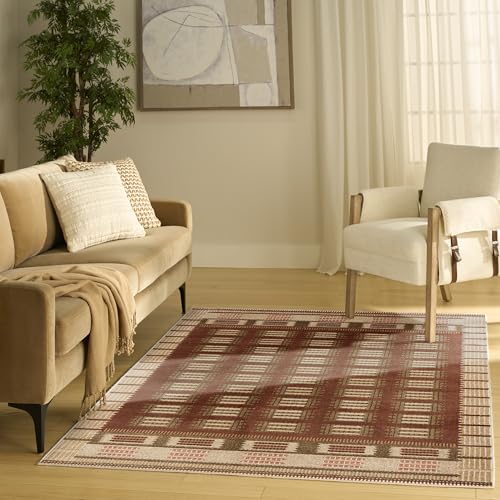 Tapete decorativo Nourison Nordic 5' x 7' Rust miniatura 2