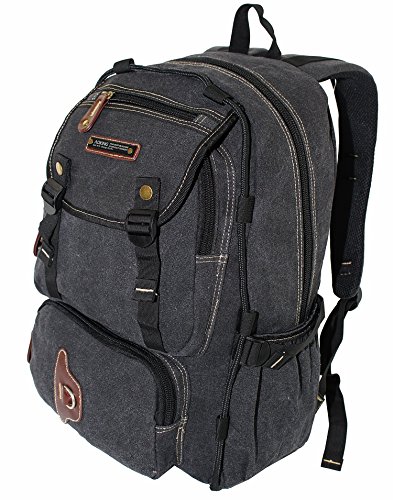 Aoking: Mochila de lona para senderismo  color negro