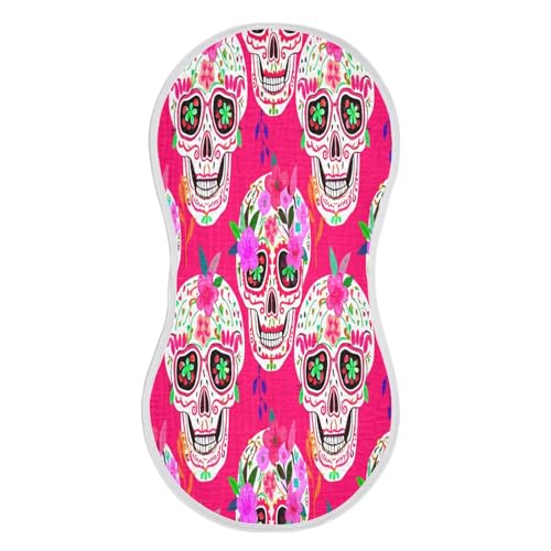 Graffiti Flower Skull Burp Cloths Unisex Cotton Burp Cloths Absorbent and Non-Seeping Suitable for Babies, Toddlers, Newborns