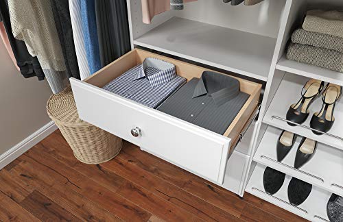 Easy Track 8" Drawer Closet Storage, 8", White #TOP5