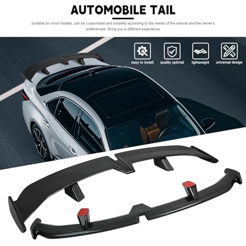 JMTBNO 54-Inch Universal Rear Spoiler | Carbon Fiber Style Wing - Image 4