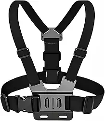 Suporte Peitoral Ajustável 360° para Celular e Câmera Esportiva – Chest Mount Profissional para GoPro, iPhone e Android, Ideal para Gravações de Esporte, Moto, Filmagem, Confortável e Resistente