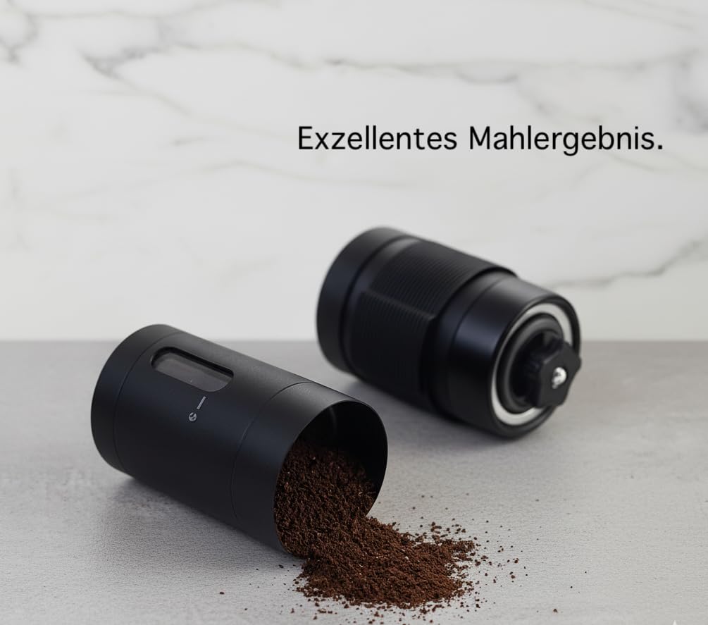 Macinacaffè manuale con meccanismo in ceramica | Macinacaffè a mano compatto con regolazione continua | Macinacaffè manuale con manico in legno per casa o in viaggio