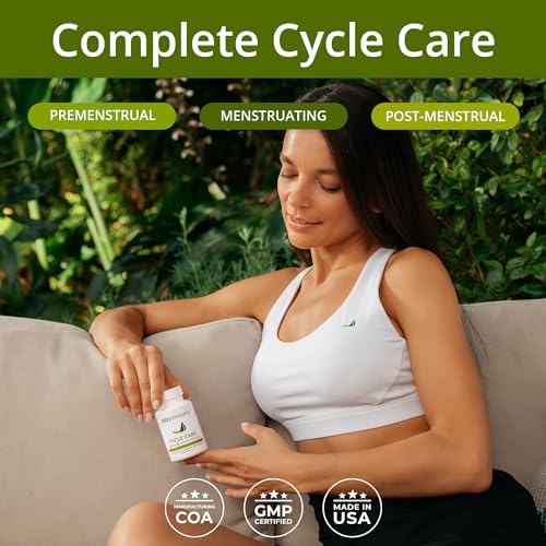 bioptimizers - cycle support - period support supplement for women - bloating and cramping menstrual relief - 45 capsules