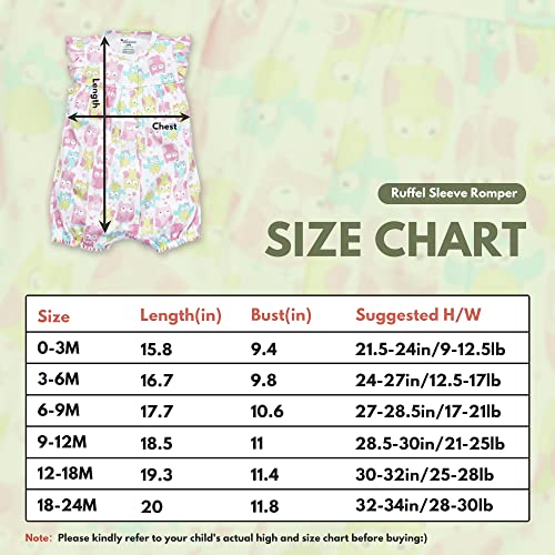 Minicoco Infant Baby Boys Girls Short Sleeve Rompers, One-Piece Cotton Summer Jumpsuit Coverall For Toddler (Graceful Gril, 9-12 Months) #TOP7
