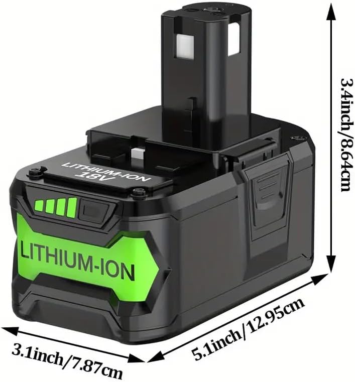Miniatura 9 de Paquete de 4 baterías de repuesto 8Ah P108 de 18 voltios para Ryobi 18 V batería de litio P102 P103 P104 P105 P107 P108 P109 P190 P122 paquetes de