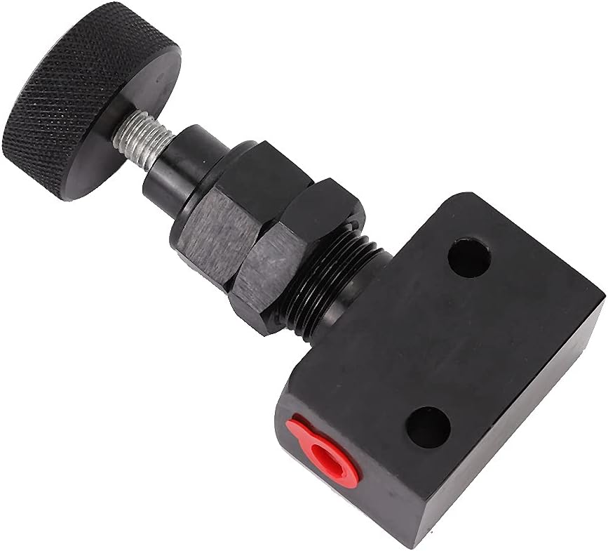 Acouto Proportion Valve Universal Aluminum Car Brake Proportion Valve Adjustable Proportioning Brake Bias Adjuster Black