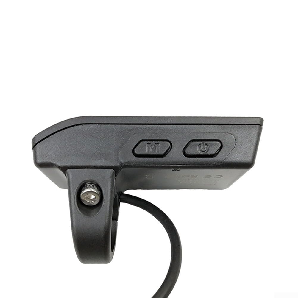 Zilimontt Display LCD a colori per bici elettrica 500C | Velocità e chilometraggio | Indicatore di batteria e alimentazione | Nero
